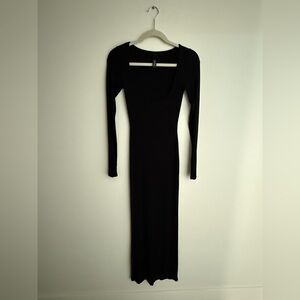 SKIMS Black Soft Lounge long sleeve Dress